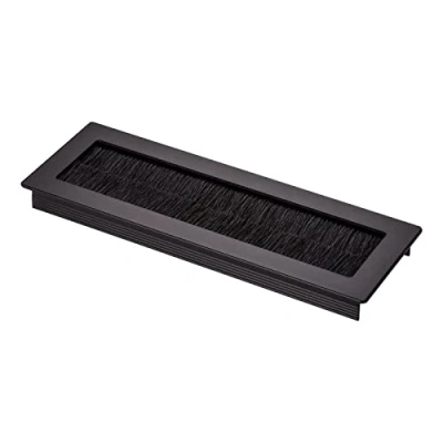 Abbildung von SOTECH 2 x Kabeldurchlass Toledo aus Aluminium schwarz eloxiert 200 70 mm, Einbaumaß: 190 62 15,3 mm Kabeldurchführung