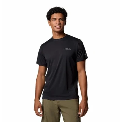 Abbildung von Columbia Men&#039;s Zero Rules Light Short Sleeve Crew, Technical T Shirt, Black, L