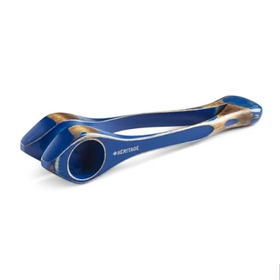 Abbildung von Heritage Musical Spoons Percussion Instrument, handgefertigtes kanadisches Ahornholz, natürlicher Holzfolk Sound, tolles Geschenk für alle Altersgruppen mit jedem Musikerlebnis, groß, blau