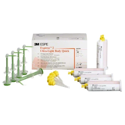 Abbildung von Express 2 ultra light body quick 4 x 50 ml Doppelkartusche, 5 Garant Mischkanülen, Einwegspritzen