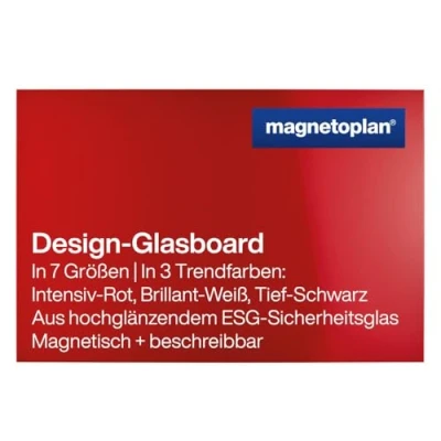 Abbildung von Magnetoplan Design Glasboards 13408006 magnetisch rot