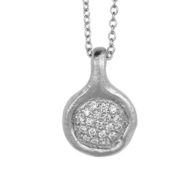 Abbildung von Orphelia Damen Kette mit Anhänger 925 Silber mattiert Zirkonia weiß Rundschliff 45 cm ZH 4849