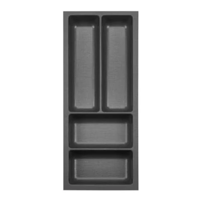 Abbildung von SO TECH® Besteckeinsatz Orga Box 3 silbergrau Canvas Besteckeinsätze für Nobilia ab 08.2012, 191 mm Breite, Anthrazit