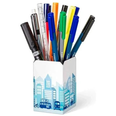 Abbildung von STAEDTLER Schreibset triplus multi set, enthält Kugelschreiber, Druckbleistift, verschiedene Marker und Lineal, 12 ausgewählte Schreibgeräte im handlichen Karton Köcher, 34 CPR12