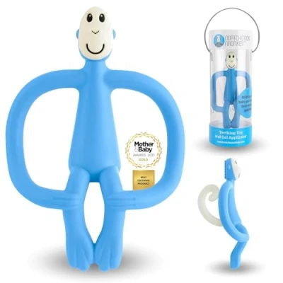 Abbildung von Matchstick Monkey Beißring / Zahnungshilfe Beiίspielzeug für wundes Zahnfleisch Affe Original