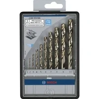 Abbildung von Bosch 10x PRO Stainless Steel HSS Co Spiralbohrer Set (für Stahl, Edelstahl, Ø 1,0, 2,0, 3,0, 4,0, 5,0, 6,0, 7,0, 8,0, 9,0, 10,0 mm, Professional Zubehör Bohrmaschine/Schrauber)