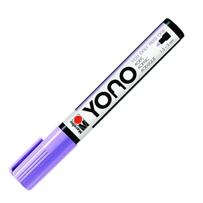 Abbildung von Marabu 12400103226 YONO Marker, Pastelllila 226, vielseitiger Acrylstift mit japanischer Rundspitze 1,5 3 mm, wasserbasiert, lichtecht und wasserfest, für nahezu alle Untergründe