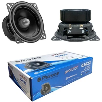 Abbildung von 2 PHONOCAR 02622 mid bass woofer 10,00 cm 100 mm 4&quot; 50 watt rms max impedanz 4 ohm 92 db spl SQL autotürlautsprecher sch