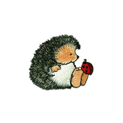 Abbildung von Catch the Patch Aufnäher Bügelbild, Aufbügler, Applikationen, Patches, Flicken, zum aufbügeln, Polyester, Margaret Sherry Igel Käfer Tier Kinder Größe: 4,6 x 5,5 cm