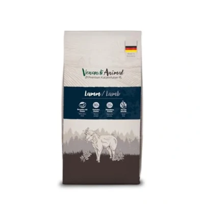 Abbildung von Venandi Animal Premium Katzenfutter Lamm, mit viel frischem Fleisch, Trockenfutter, getreidefrei 1er Pack (1 x 1,5kg)
