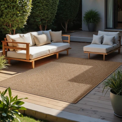 Abbildung von NORTHRUGS Outdoorteppich &quot;Rosel Wendeteppich&quot;, rechteckig, 5 mm Höhe, In und Outdoor, Flachgewebe, wetterfest, pflegeleicht, robust