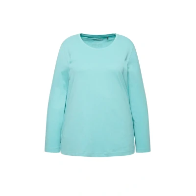 Abbildung von Ulla Popken Langarmshirt, Damen, Größe: 50/52, Mint green
