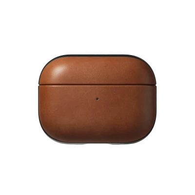 Abbildung von NOMAD Modern Leather Case für Airpods Pro Robuste Schutzhülle aus Polycarbonat und Echtleder Gummierte TPE Bumper 2 EnglishTan