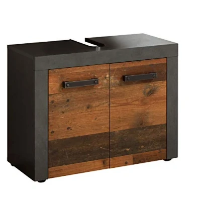 Abbildung von trendteam smart living Waschbeckenunterschrank Unterschrank Badezimmer Indy Aufbaumaß (BxHxT) 72 x 56 34 cm Farbe Old Wood mit Matera 125930123