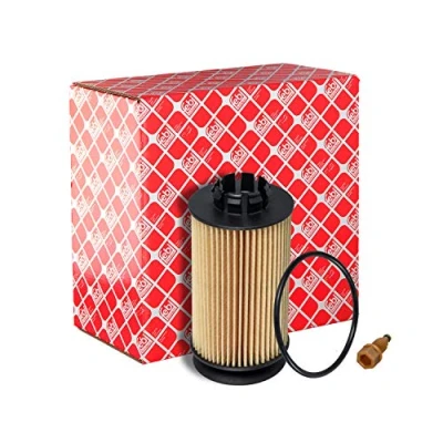 Abbildung von FEBI BILSTEIN 108861 Ölfilter mit Anbaumaterial, Dichtung Filtereinsatz MERCEDES BENZ: E Klasse Limousine, VOLKSWAGEN: Touareg I