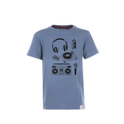 Abbildung von Band of Rascals HIP HOP Hooray Tshirt print für Kinder, Größe: 152, Dove blue