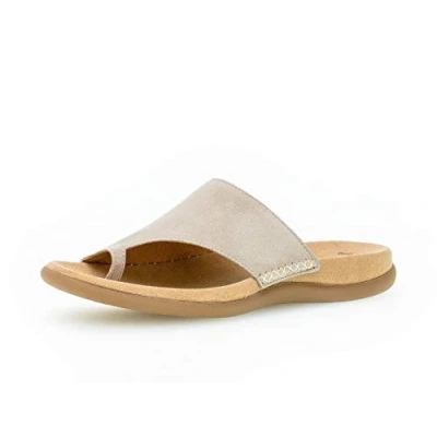 Abbildung von Gabor Damen Pantoletten Frauen Slipper Best Fitting Slides Slip ons Backless Mules Gartenschuhe Sommerschuhe Caramel 42 EU 8 UK