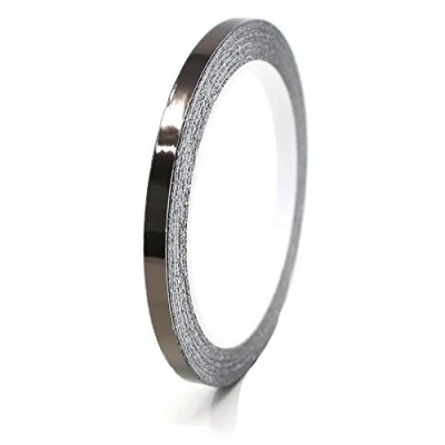 Abbildung von Finest Folia 8,5 Meter Glanz Zierstreifen Auto Motorrad Boot Modellbau Silber Chrom Dekorstreifen Seitenstreifen Klebestreifen (Chrom Schwarz, 6mm Breite)