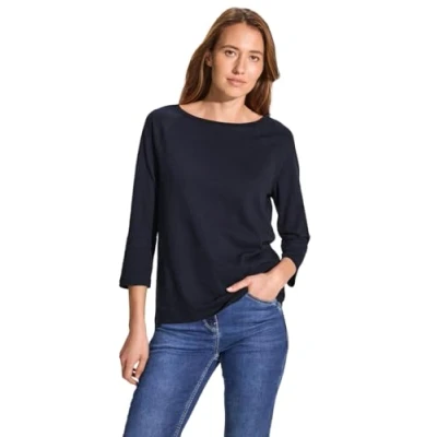 Abbildung von Cecil Raglan Langarmshirt, Damen, Größe: XL, Blau