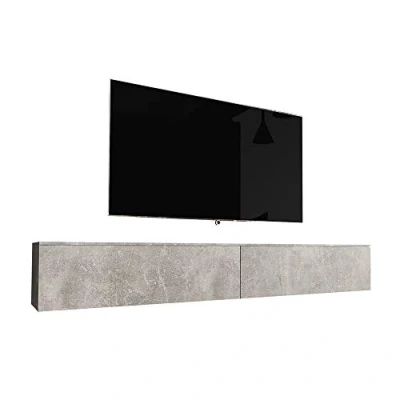 Abbildung von Selsey TV Schrank Board Sideboard Fernsehtisch Fernsehschrank 180 cm Hängend Oder Stehend Beton Kane