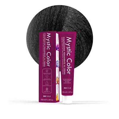 Abbildung von Mystic Color Permanente Cremefärbung mit Arganöl und Ringelblume Langanhaltendes Haarfarbe Aschekorrektur 100ml
