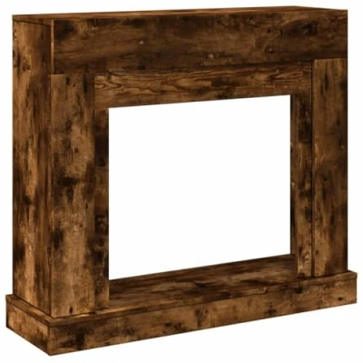 Abbildung von vidaXL Kaminumrandung, Dekorative Kaminkonsole, Kaminsims Dekokamin für Wohnzimmer, Kaminattrappe Kaminverkleidung, Räuchereiche Holzwerkstoff