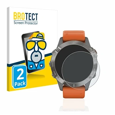 Abbildung von BROTECT Entspiegelungs Schutzfolie für Garmin Fenix 6/6 Pro / 6 Solar (2 Stück) Matte Displayschutz Folie, Anti Reflex, Fingerprint