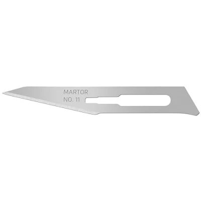 Abbildung von MARTOR 10 x SKALPELLKLINGE, Ersatzklingen Grafikmesser, Bastelmesser, Entgrater, 5,9 mm, Scharf, 1 fach Nutzbar, NR. 11