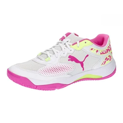 Abbildung von Solarcourt RCT Padelschuhe Herren PUMA White Ravish Fast Yellow Pink
