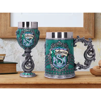Abbildung von Nemesis Now Harry Potter Slytherin Hogwarts House Collectable Goblet, Harz, Grün Silber, 1.25 picometer