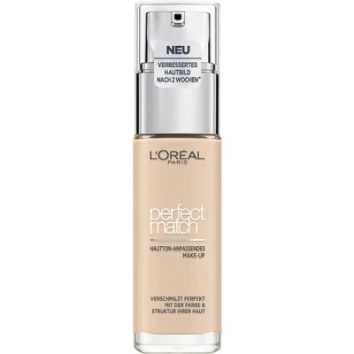 Abbildung von L&#039;Oréal Paris Perfect Match Makeup Foundation, Damen, Größe: 30 ml, Porcelain