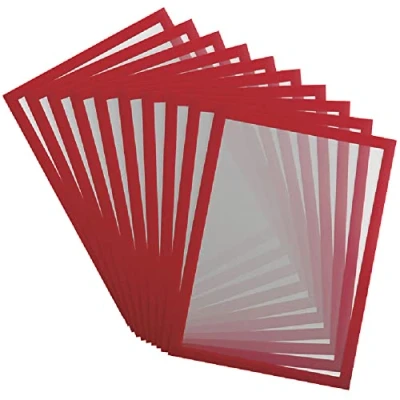 Abbildung von Tarifold Es 195243 Magneto Pro 10 magnetischer Informationsrahmen A3 für Dokumente, Hinweise, Schilder, Austausch und schnelles Einsetzen magnetische Rückseite aus Metallflächen, rot, Stück