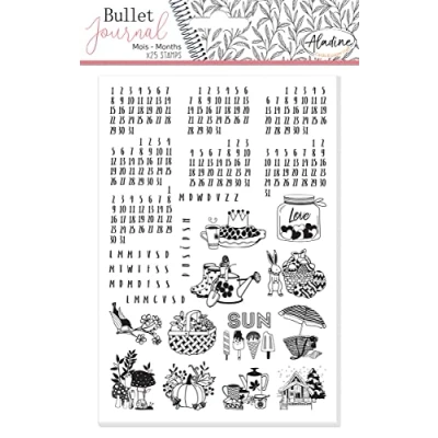 Abbildung von Stamp Bullet Journal Months
