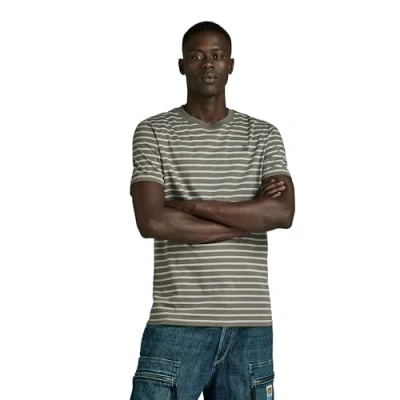 Abbildung von G STAR RAW Men&#039;s T Shirts stripe slim r t, Mehrfarben (gs grey/grey alloy D24445 C339 G384), S