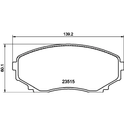 Abbildung von HELLA 8DB 355 009 641 Bremsbelagsatz mit akustischer Verschleißwarnung Zubehör MAZDA: MPV 2