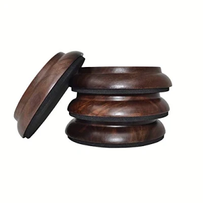 Abbildung von KingPoint Klavieruntersetzer, Möbeluntersetzer aus Hartholz, 4er Set Black Walnut