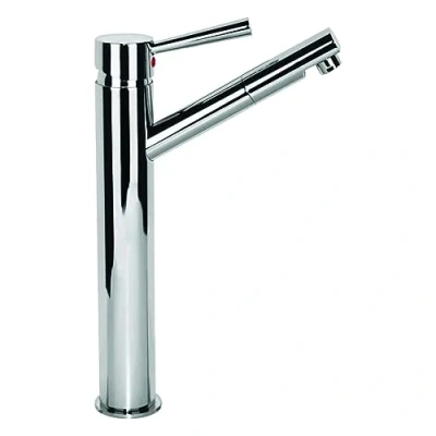 Abbildung von Schütte Waschtischarmatur &quot;Cornwall&quot;, Design Wasserhahn Bad für Aufsatz Waschbecken, Mischbatterie, Chrom