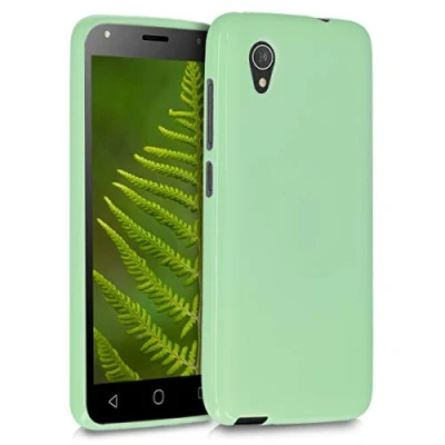 Abbildung von kwmobile Hülle kompatibel mit Alcatel 1 (5.0&quot;) weiches TPU Silikon Case Cover geeignet für kabelloses Laden Mintgrün matt