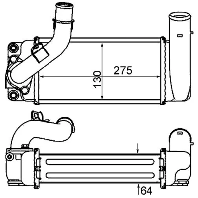 Abbildung von MAHLE ORIGINAL CI 461 000P Ladeluftkühler