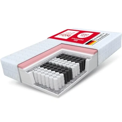 Abbildung von Taschenfederkernmatratze MEMORY 90x200, 140x200, 180x200 cm &amp; weitere Größen, FDM, 24 hoch, (komfortable Matratze, Allergiker geeignet), Wendematratze, 7 Zonen, H2 und H3
