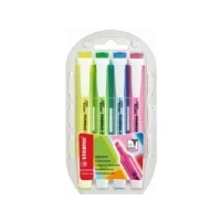 Abbildung von Textmarker STABILO swing cool 4er Pack gelb, grün, blau, pink