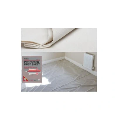 Abbildung von ProDec Advance 3,6 m x 2,7 wasserabweisendes Baumwoll Staubschutztuch, Malen, Dekorieren, Abdecken von Böden/Möbeln, absorbiert Flüssigkeiten, kein Durchweichen, Heimwerker/Profis, wiederverwendbar