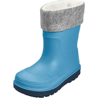 Abbildung von Playshoes Regenstiefel mit Futter (Herausnehmbar) Unisex Kinder Gummistiefel, Blau Socke, 20 EU