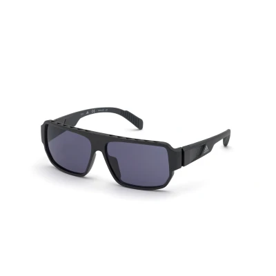 Abbildung von Adidas Sport Herren SP0038 02A Gläser SONNENBRILLEN Injiziert Schwarz undurchsichtig Rauch Quadratisch Normal