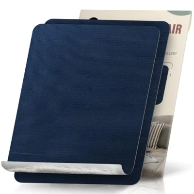 Abbildung von Flicken Selbstklebend Stoff, 23 x 28 cm 2 Stück Leinwand, Marineblau, Wasserdicht für Sofa Zelt Möbel Autositz Liege