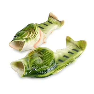 Abbildung von MST Fisch Sandalen, Schlappen, Strandschuhe, Geschenk für Angler Hausschuh