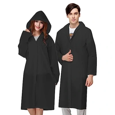 Abbildung von Vicloon Regenponcho, Regenponcho Einweg, 2 Stück Unisex Wiederverwendbar Transparent Regenmantel PEVA Tragbarer Wasserdicht Regencape Atmungsaktiv Regenjacke für Reisen, Wandern, Radfahren &amp; Camping