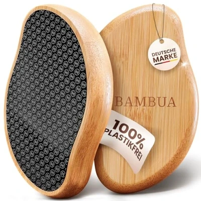 Abbildung von BAMBUA Hornhautentferner [100% Anti Hornhaut Effekt] Entfernen Fuß Zur Fußpflege für schöne Füße Effektives Nano Glass Professionelle Pediküre Premium Hornhautfeile (Schwarz)