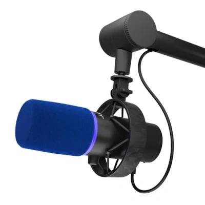 Abbildung von ENDORFY Solum Broadcast EY1B008, hochwertiges USB Mikrofon, verstellbarer Studioarm, Mute und Gain Regler mit Doppelfunktion, 3,5mm Miniklinkenausgang, RGB Mute/Rec Ringanzeige