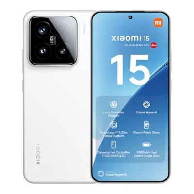 Abbildung von Xiaomi 15 Smartphone, 12+512GB, Weiß, Handy ohne Vertrag, 50MP Leica Kamera, 120Hz WQHD+ AMOLED Display, Snapdragon 8 Elite, 5240mAh, 90W HyperCharge, Hyper AI, Dual SIM
